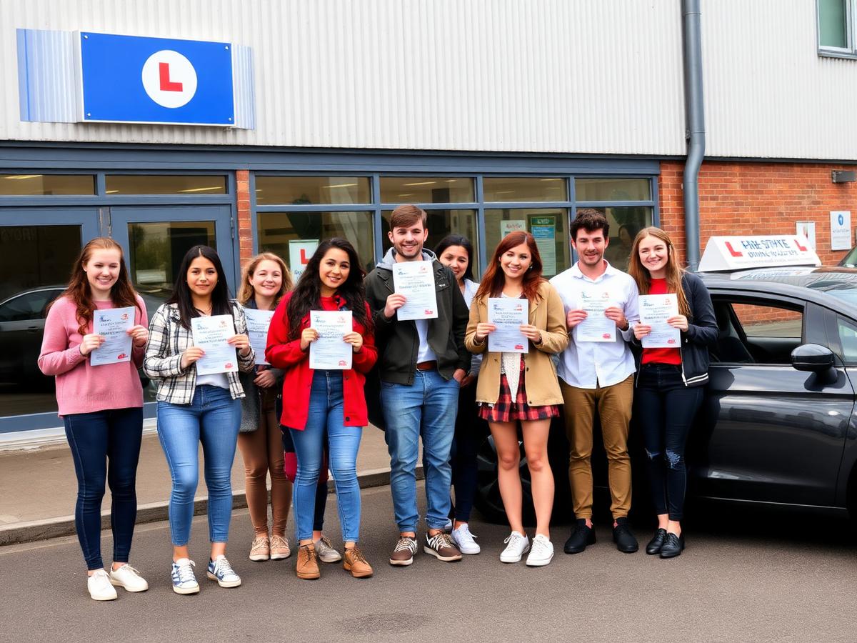 Group of IntensivDrive learners celebrating their pass certificates